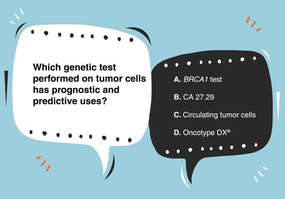 Which Genetic Test Performed on Tumor Cells Has Prognostic and Predictive Uses? 