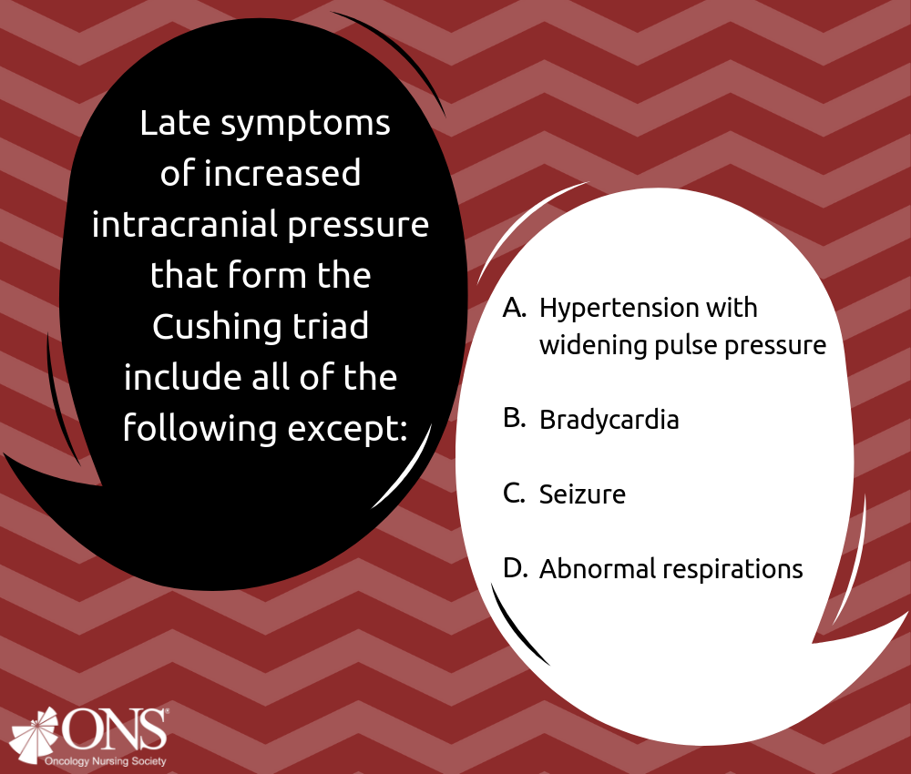 Which of the Following Late Symptoms of Increased Intracranial Pressure Is Not Included in the Cushing Triad?