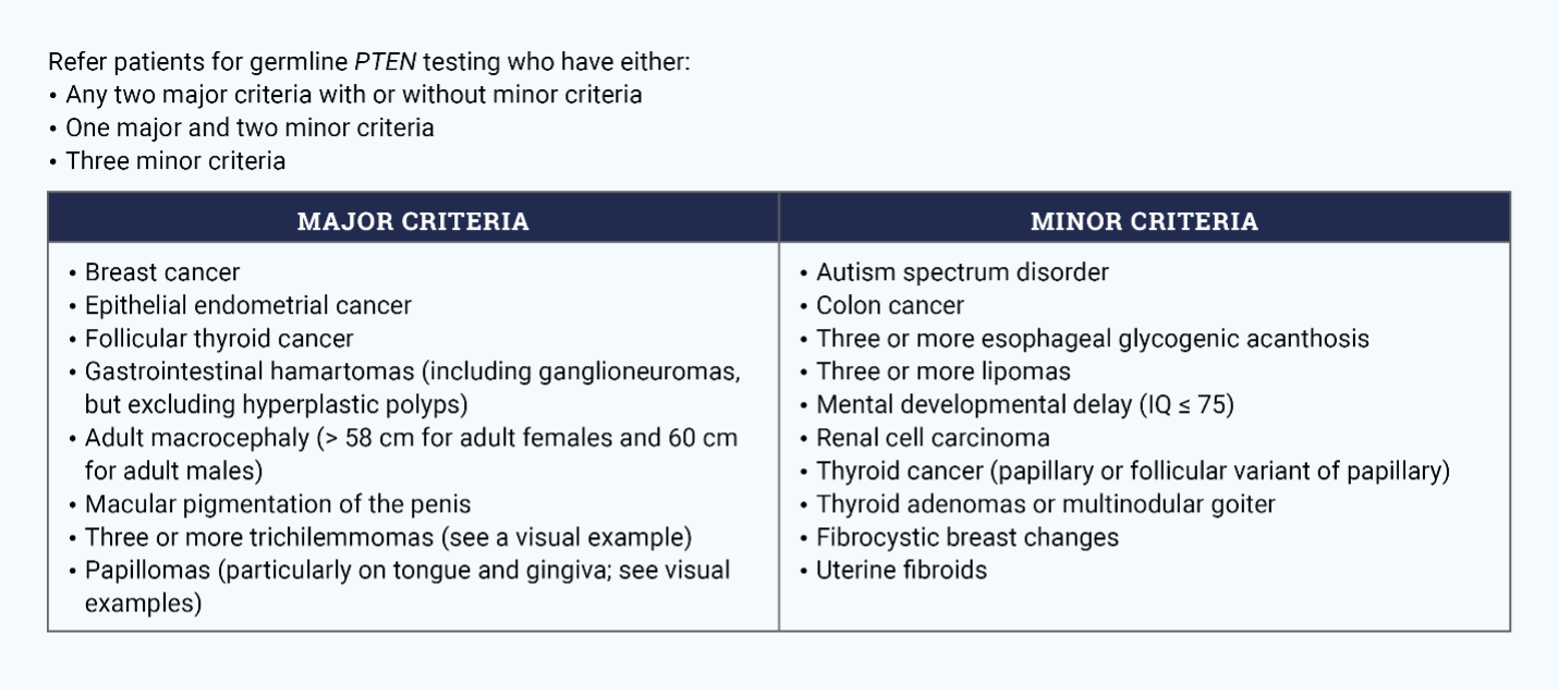 Genetic Disorder Reference Sheet: PTEN Hamartoma Tumor Syndrome