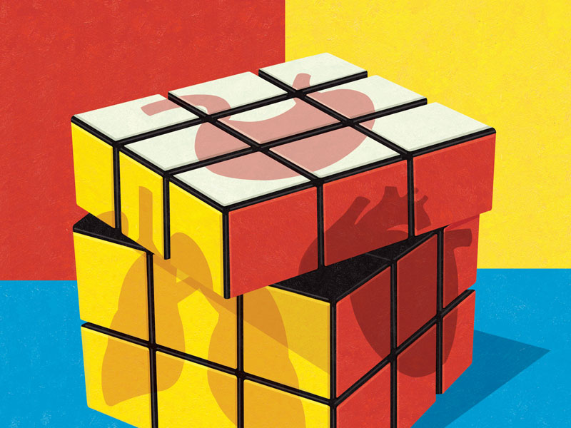 Puzzle cube illustration