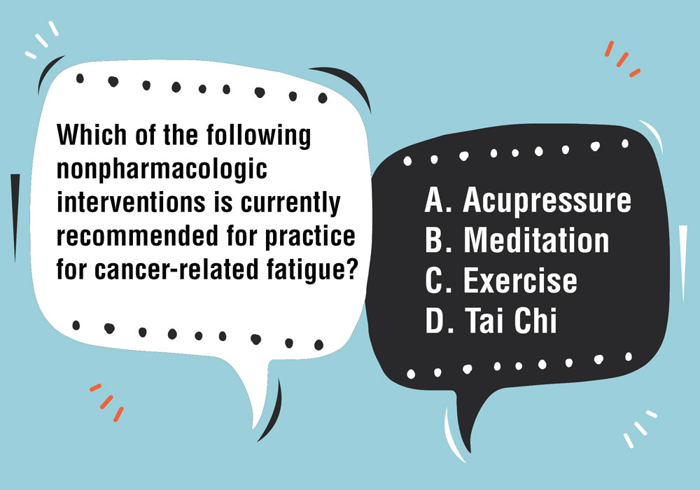 Which Nonpharmacologic Intervention Is Recommended for Cancer-Related Fatigue?