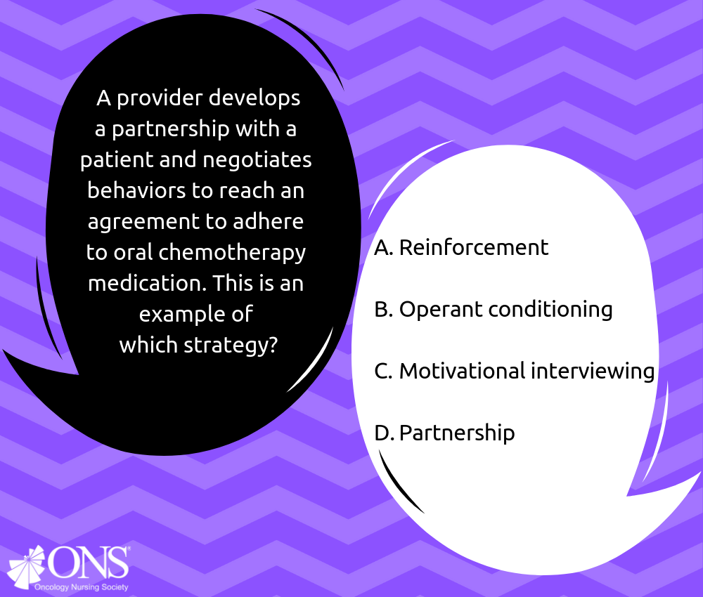 Which of the Following Strategies Is an Example of Developing a Provider-Patient Relationship to Negotiate an Oral Adherence Plan?