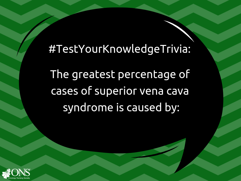 Which of the Following Leads to the Greatest Percentage of Superior Vena Cava Syndrome Cases?