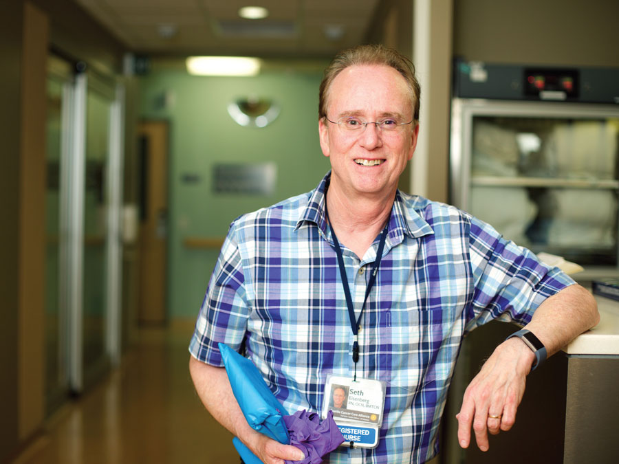 ONS member Seth Eisenberg, RN, ADN, OCN®, BMTCN®, professional practice coordinator of infusion services at Seattle Cancer Care Alliance in Washington