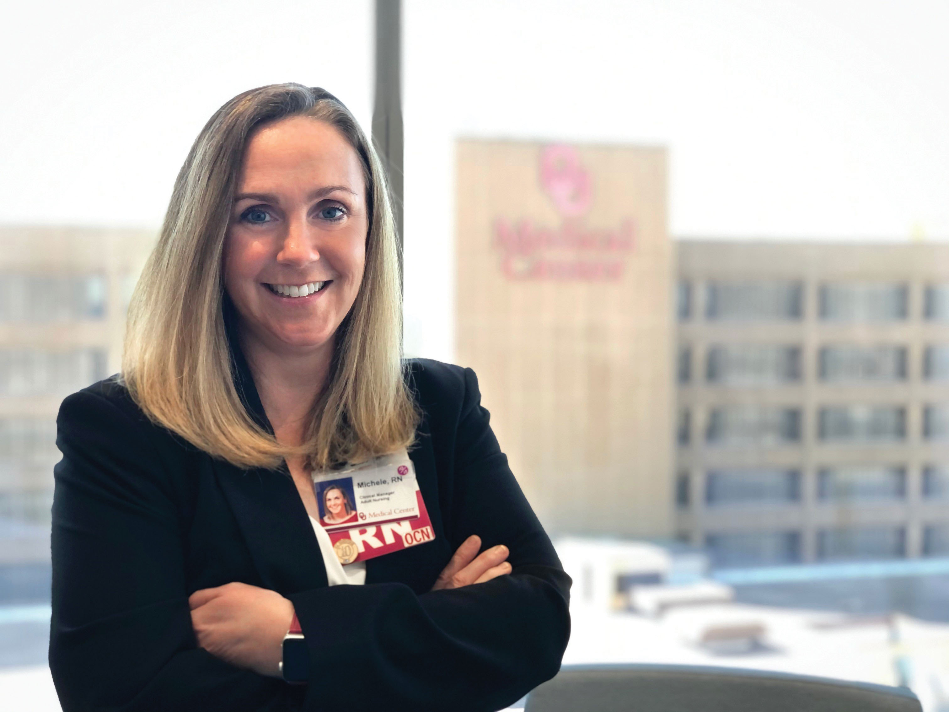 ONS member Michele Abbitt, BSN, RN, OCN®, clinical nurse manager of hematology oncology and the bone marrow transplant unit at the University of Oklahoma Medical Center in Oklahoma City