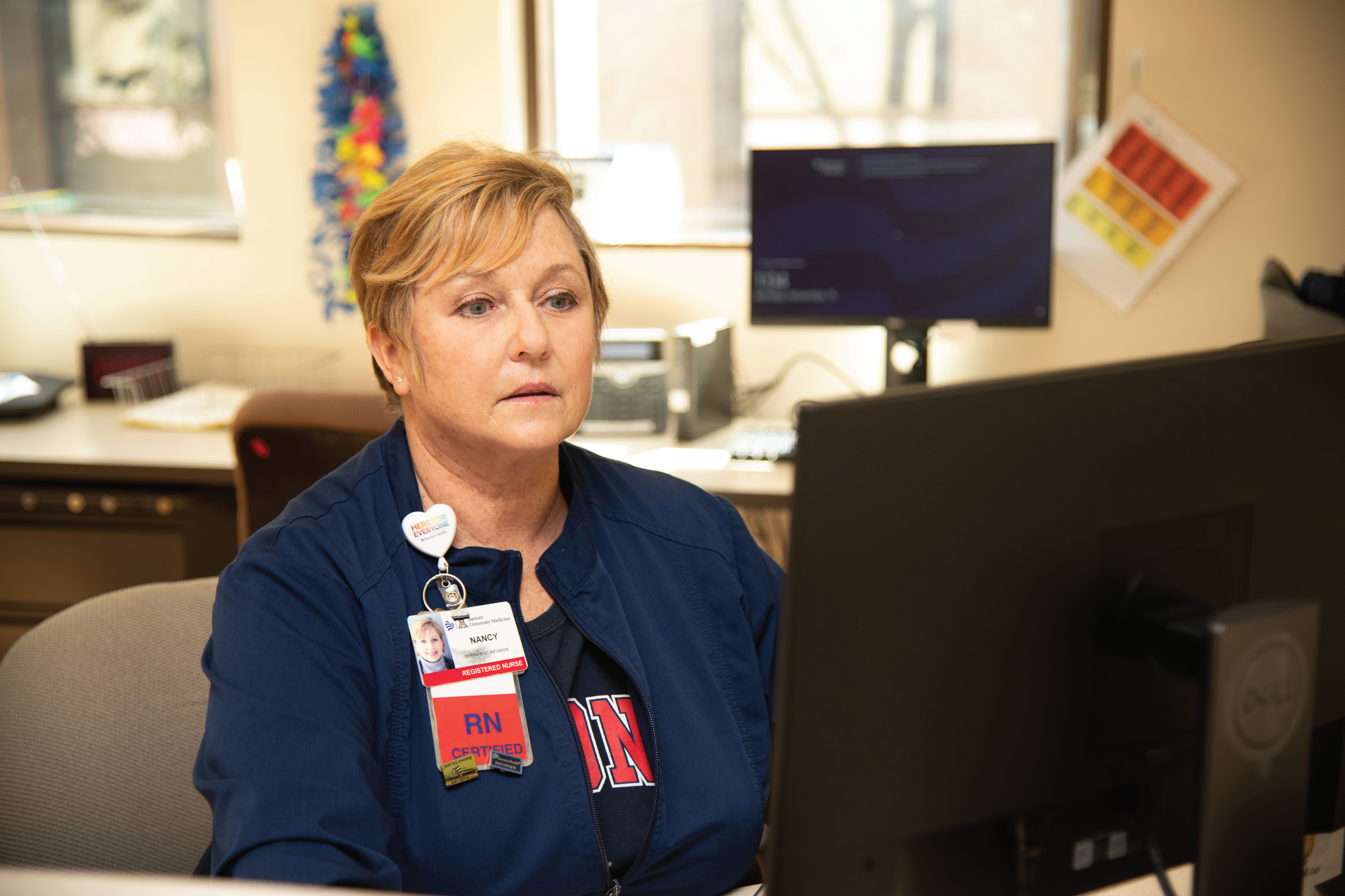ONS member Nancy Harrington, RN, BSN, MS, OCN®, infusion nurse at Banner University Medical Center in Tucson, AZ, and member of the Southern Arizona ONS Chapter