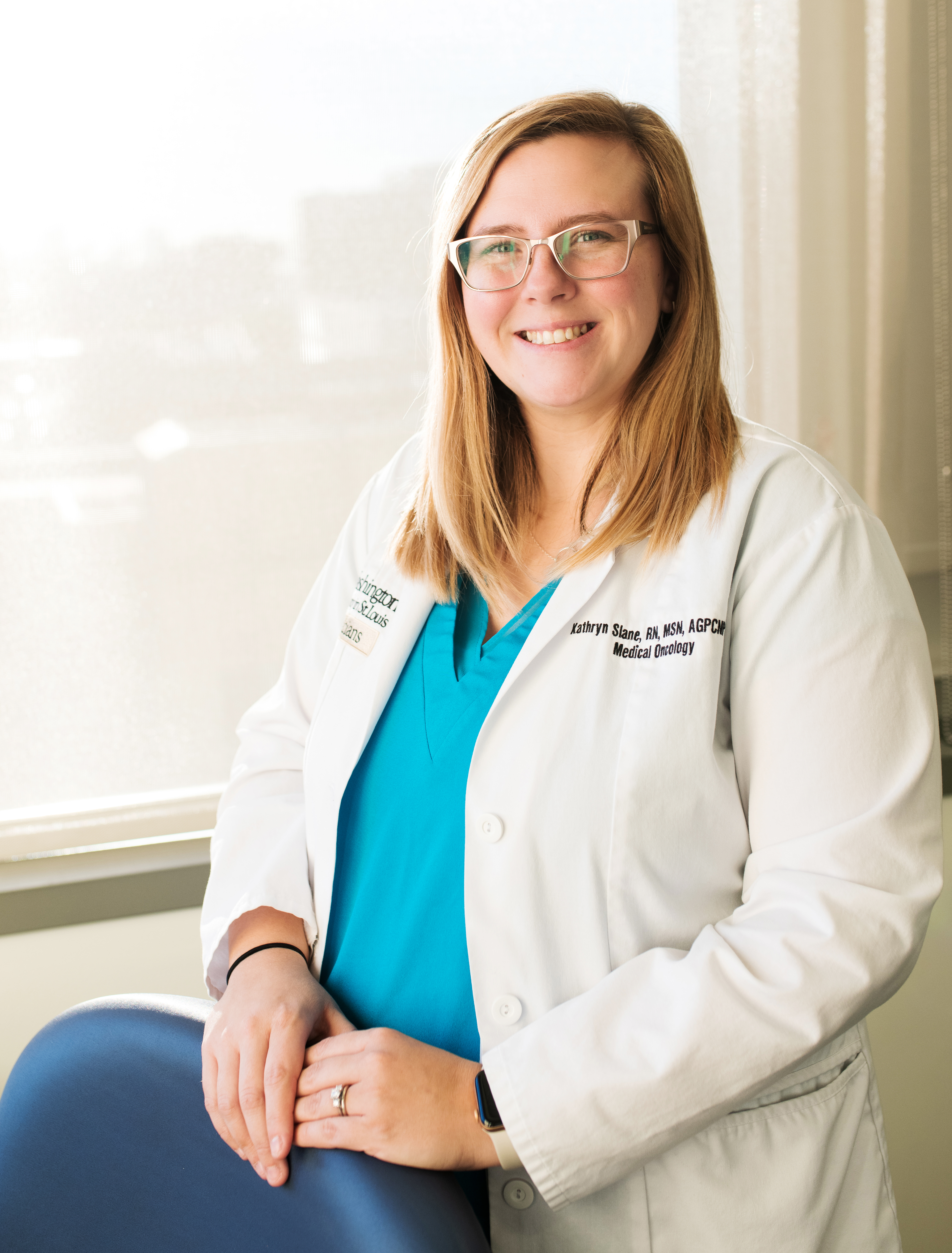 ONS member Kathryn Slane, MSN, AGPCNP-BC, AOCNP®, advanced oncology certified nurse practitioner at the Siteman Cancer Center and Washington University School of Medicine in St. Louis, MO, and member of the St. Louis ONS Chapter