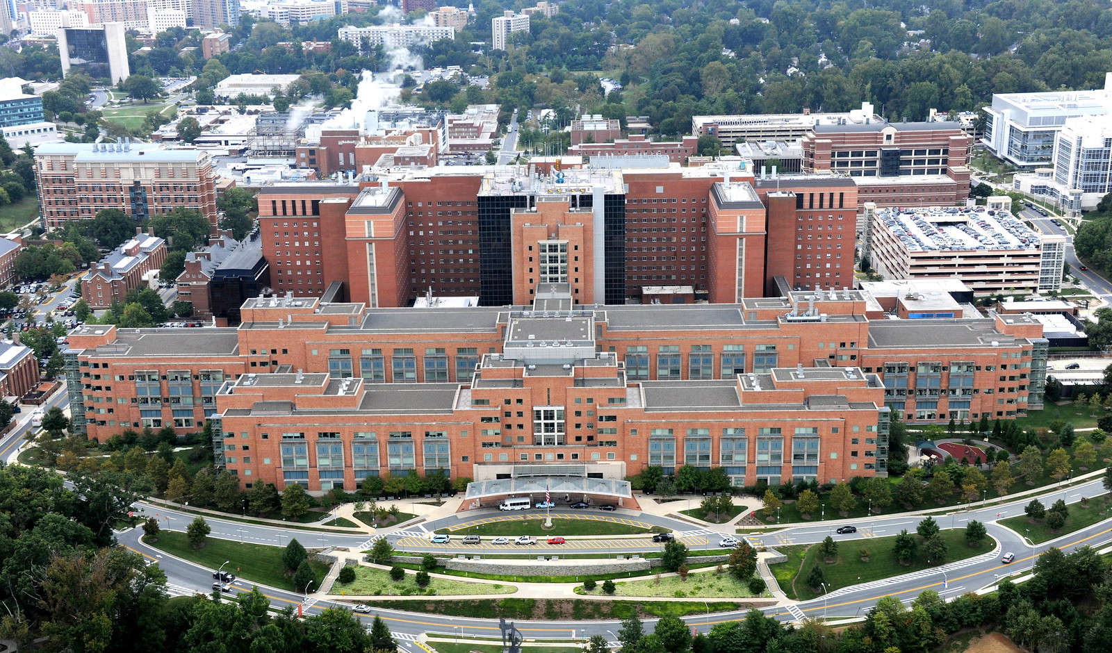 aerial view of NIH clinical campus