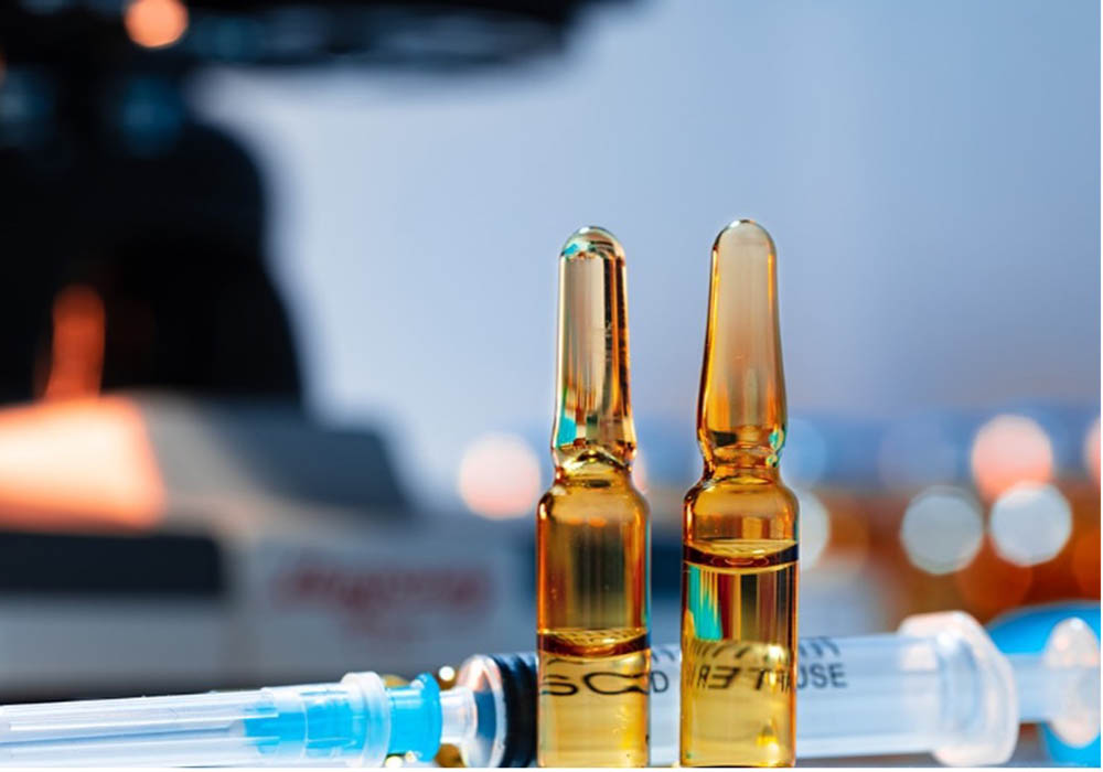 drug ampoules with syringe