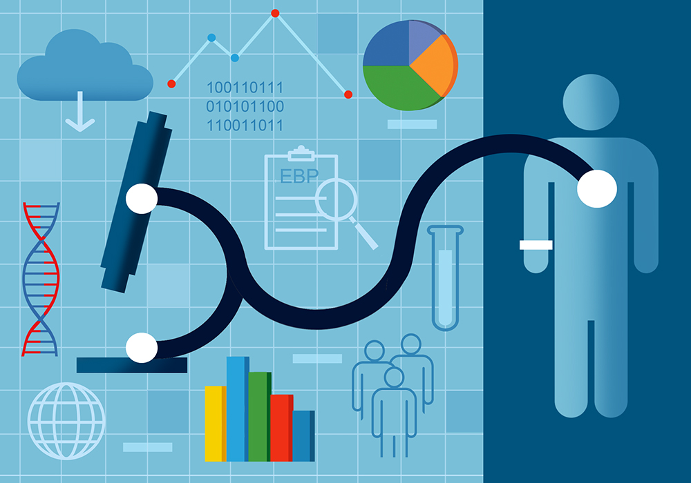 illustration of the many aspects of a research role in oncology nursing