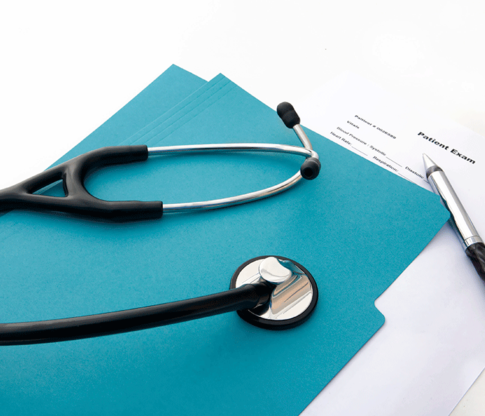Stethoscope and patient file