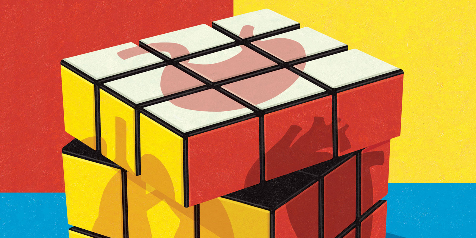 Puzzle cube illustration